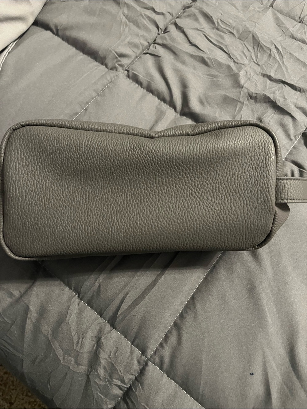 Bath and Body Works Leather Gray Cosmetic bag